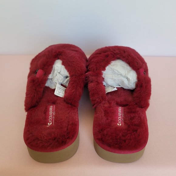 KOOLABURRA BY UGG Women’s Fuzz-It Faux-Fur Slipper Sandals-Berry color. Size 9M⭐ - Picture 12 of 15